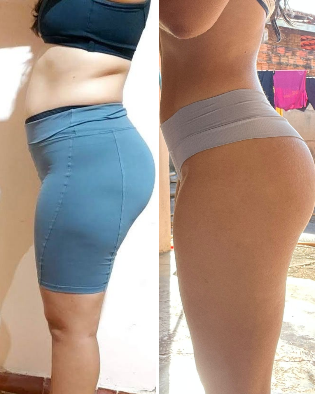 Antes e depois — aluna 2